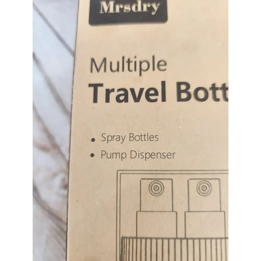 Mrsdry 4 In 1 Travel Bottles NEW Black Spray Bottle Pump Dispenser